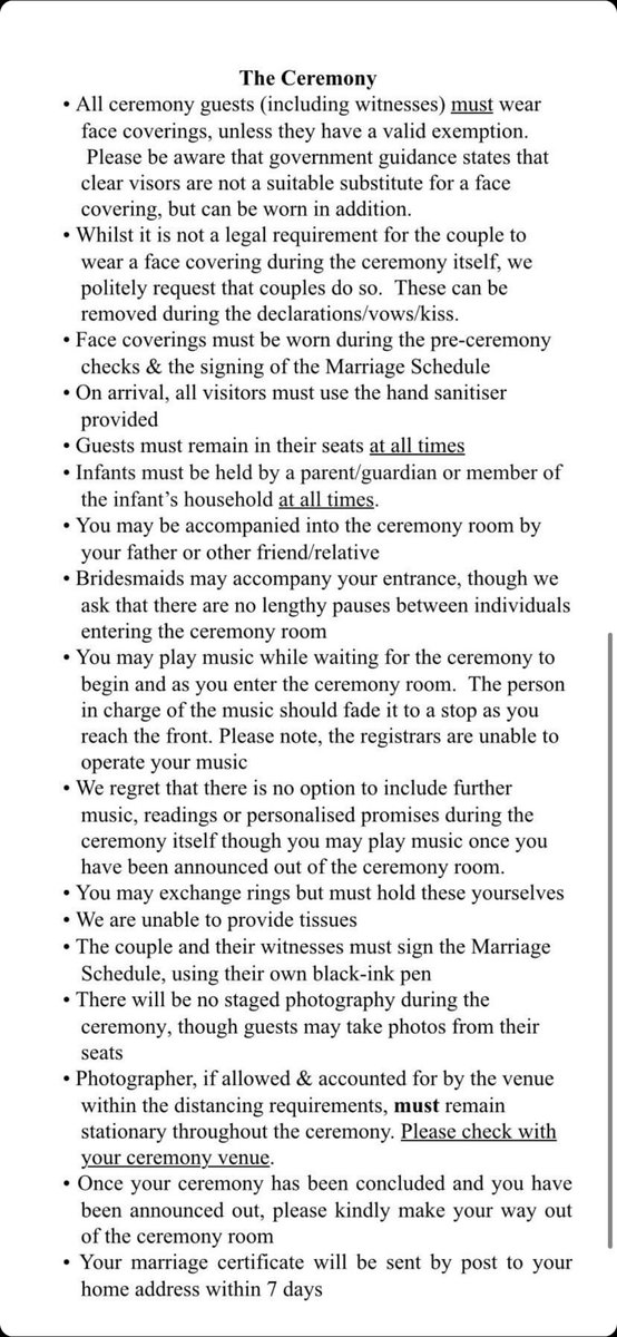 This is utterly ridiculous. From a registrar today. Honestly it cannot continue. Couples deserve more. 

#whataboutweddings