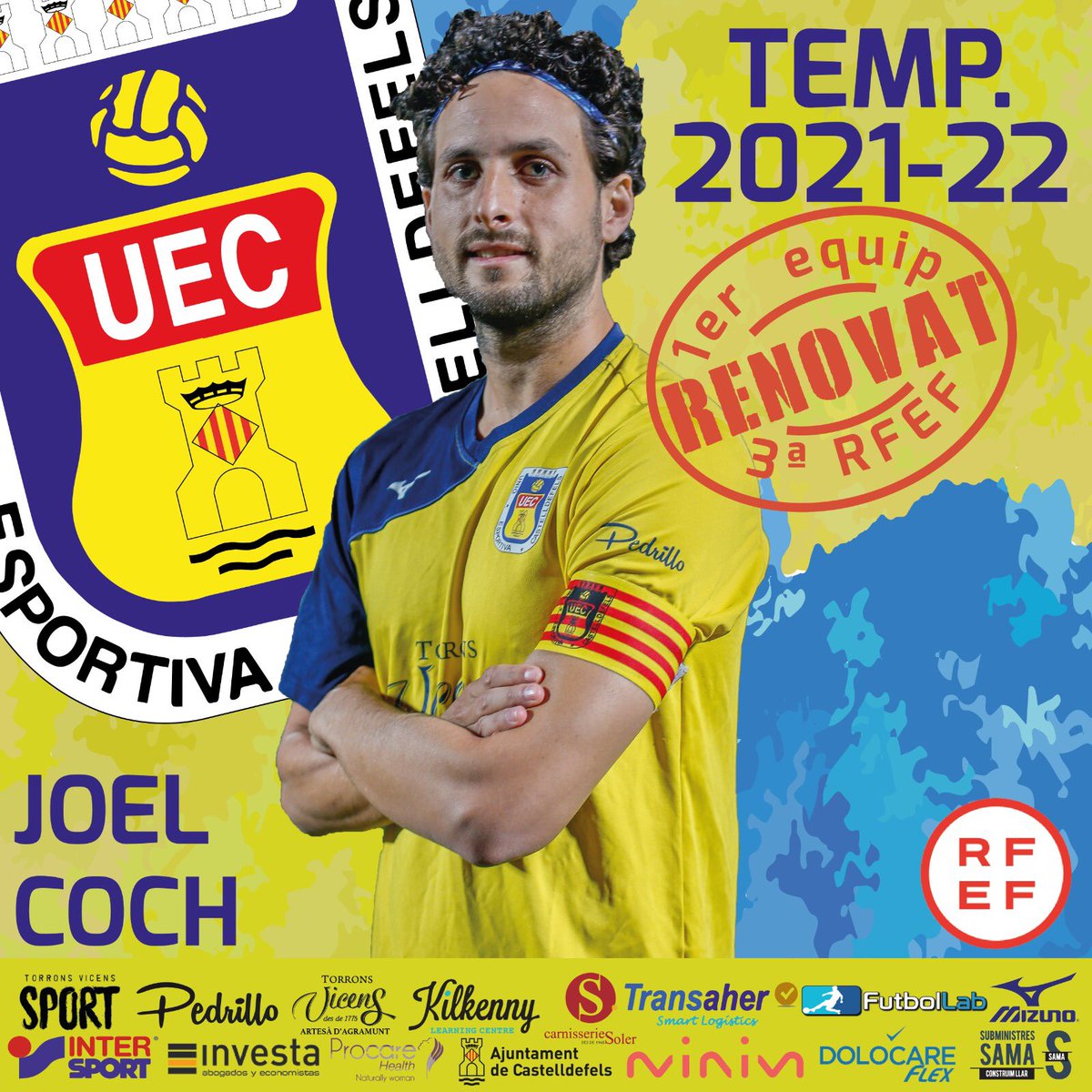 UE Castelldefels (@uecastelldefels) on Twitter photo #PrimerEquipUEC | 🟡🔵
⚽️ RENOVACIONS <a href="/uecastelldefels/">UE Castelldefels</a> 21-22
✅ El capità <a href="/joelcoch3/">Joel Coch</a> seguirà de groc una temporada més!
▶️ 5a campanya a la <a href="/uecastelldefels/">UE Castelldefels</a>
👏👏 Enhorabona i gràcies, Joel! 🔝
#SomHiGrocs #18de3div5 #PrimerEquipUEC | 🟡🔵
⚽️ RENOVACIONS <a href="/uecastelldefels/">UE Castelldefels</a> 21-22
✅ El capità <a href="/joelcoch3/">Joel Coch</a> seguirà de groc una temporada més!
▶️ 5a campanya a la <a href="/uecastelldefels/">UE Castelldefels</a>
👏👏 Enhorabona i gràcies, Joel! 🔝
#SomHiGrocs #18de3div5