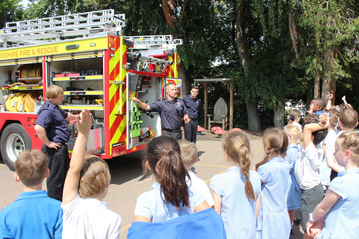 Year 3's fire safety talk from the firefighters.