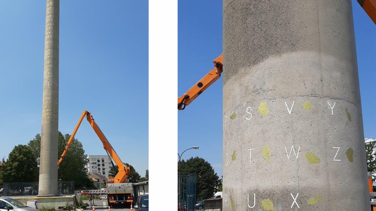 SEQENSofficiel's tweet photo. A Montreuil, la transformation de la cheminée des #Ruffins avance 🌈 RDV le 18 juin pour retrouver toutes les photos de l'œuvre à l'occasion de l'inauguration dans le cadre du festival @Regardneuf3 ✨✨ https://t.co/9xMQ92QEOX