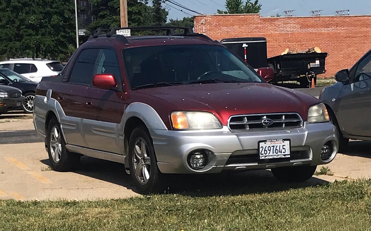 Car_Guy_Tom's tweet photo. Baja, baby! And no, the gene pool hasn't been completely depleted, there are a couple of red ones still in the wild. #Subaru #Baja #GenePool #CarSpotter #Maverick #NotYellow https://t.co/SbGURcbnRM