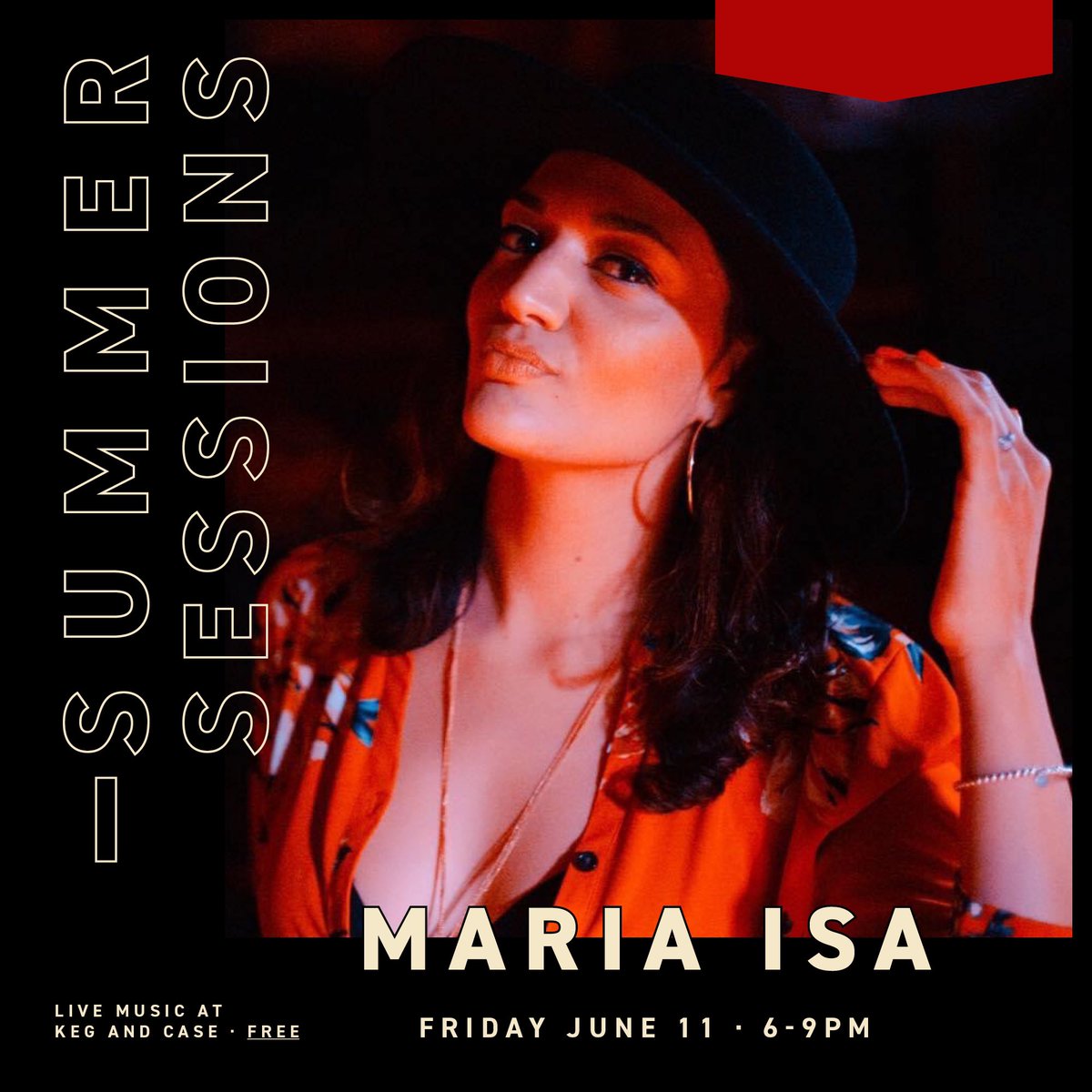 TONIGHT! Join us at the market from 6-9pm for live music from the incredible <a href="/MariaIsa/">Representative María Isa</a>!