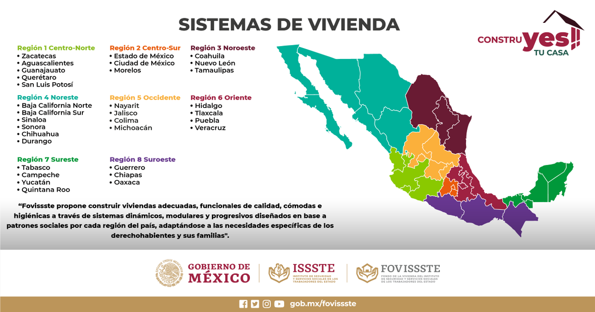 FOVISSSTEmx's tweet photo. "CONSTRUyes tu Casa" ofrece de forma gratuita y descargable, los prototipos de vivienda de acuerdo a la región en la que habitas.  

Conócelos en: https://t.co/pKxV0fUZa6 https://t.co/O3ngHlTNgQ