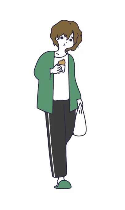 過去絵:女の子 