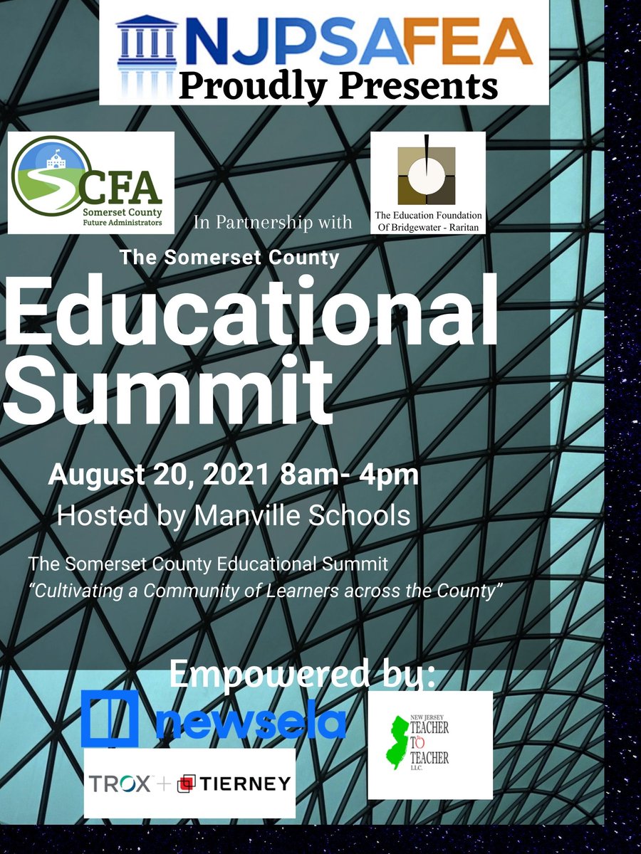 SCFA_NJ's tweet image. The Somerset County Educational Summit presented by NJPSA/FEA and in partnership with the Bridgewater Ed Foundation
registration  is live. eventbrite.com/e/157811886601
For updated information sites.google.com/view/scfa-educ…