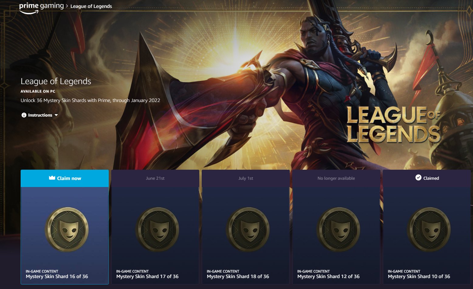 moobeat on X: The latest LoL Prime Gaming loot is now available!    / X