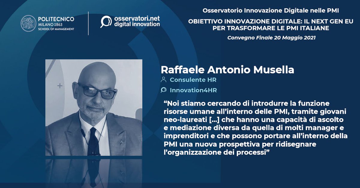Al #convegno dell'Osservatorio #PMI con Raffaele Antonio Musella.
