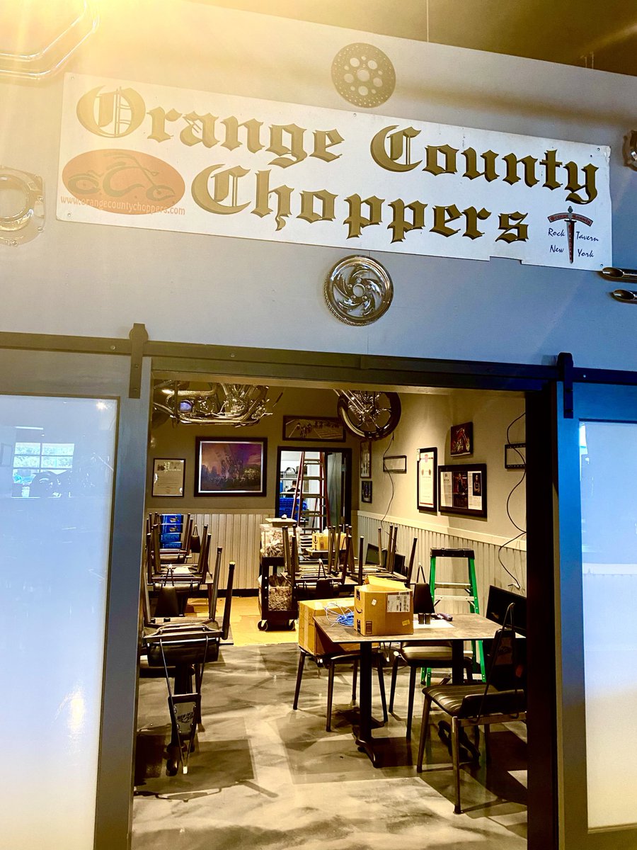OCChoppers's tweet photo. Cool custom sinks to match our cool custom Choppers! Can you name the bike that’s hanging from the ceiling in the VIP dining room?

#OCC #PaulSr #OCCRoadhouse #RoadhouseNation #CustomSinks #Motorcycles #Choppers #GrandOpening #Florida #WhoDoesItBetter #NextChapter https://t.co/bc5l1QnsOk