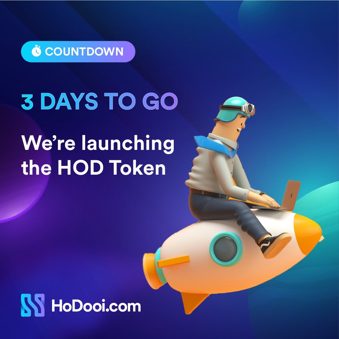 $HOD Token Launch is 3 days away🚨

• Monday 14th June ⏰ 
• Available on <a href="/PancakeSwap/">PancakeSwap</a> 🥞 

#HOD #BNB #BSC #BTC #Crypto #Launch