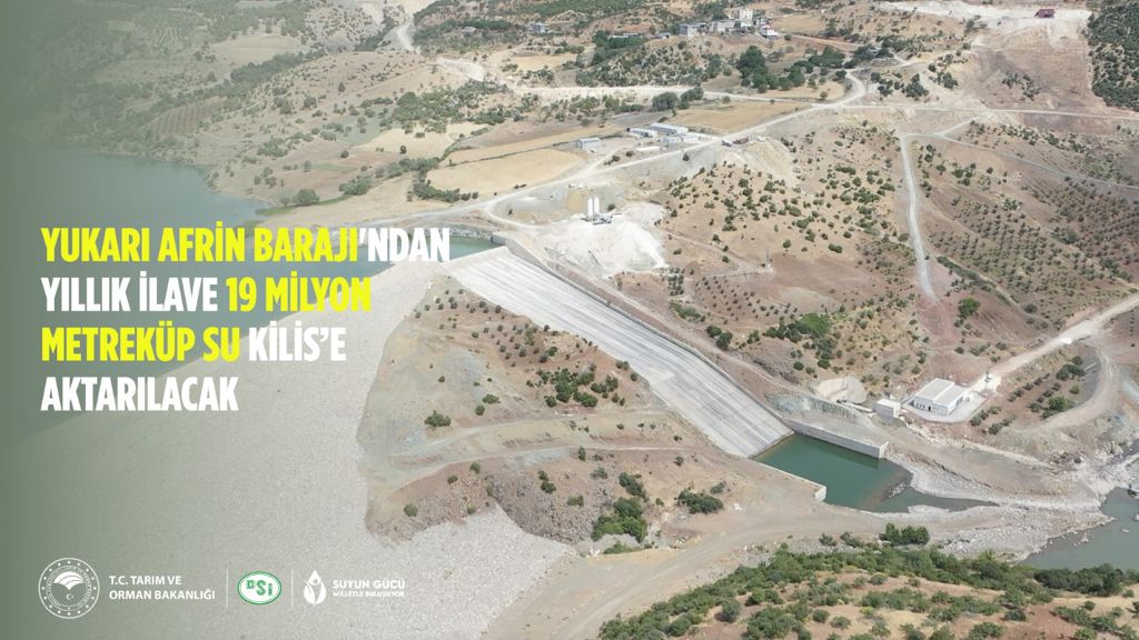 akkadinkaratay's tweet photo. Cumhurbaşkanımız Sayın @RTErdogan'ın açılışını gerçekleştirdiği; 38 milyon m³ depolama kapasitesine sahip, 2050 yılına kadar Kilis'in su ihtiyacını karşılayacak Yukarı Afrin Barajı ve İçme Suyu İsale Hattı ülkemize ve milletimize hayırlı olsun. #SuyunGücüMilletleBuluşuyor https://t.co/gq42JLGVsi