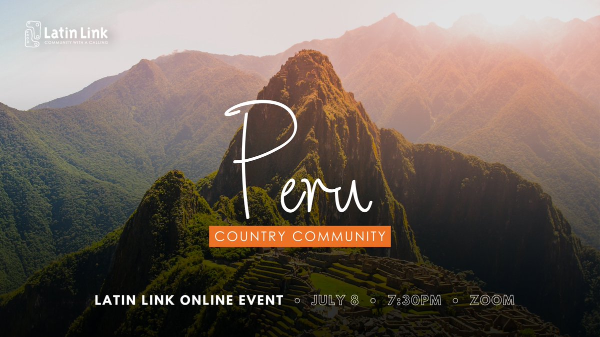 On July 8, we’re hosting a Country Community gathering – with a focus on all things Peru. Stepping into Peru may not be possible for you at the moment, but there are many ways to step into the story of God’s mission there. Come and discover how! 🇵🇪👇
latinlink.org.uk/Event/country-…