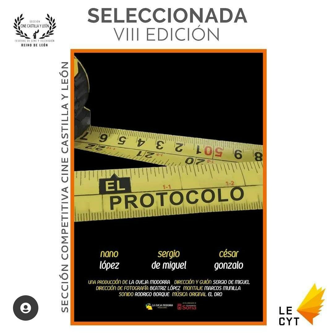sorianodepro's tweet photo. ¡¡¡Seleccionados en el @festcineytvleon con #ELPROTOCOLO!!!
Triple alegría por poder proyectar allí nuestro corto, por volver a mi segunda casa y por poder volver a ver a tantos amigos/as que dejé allí.
¡¡¡Qué ganas de veros cazurros!!!
#LECYT2021 #Cortos #MePresta https://t.co/ke6X4EC3NV