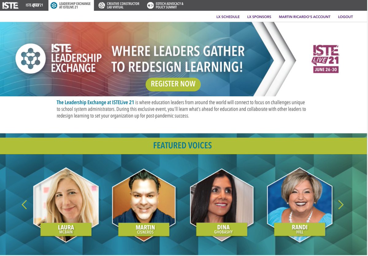 TheTechProfe's tweet photo. If you work for a school district, department of education, or a government agency, the @iste Leadership Exchange, June 26-30, is for you!!!
Ed leaders, explore the schedule and register today!
#IGuaranToldYa! #DigitalVAGOS
https://t.co/Iw3ue0mVOZ https://t.co/5cq2N8qKio