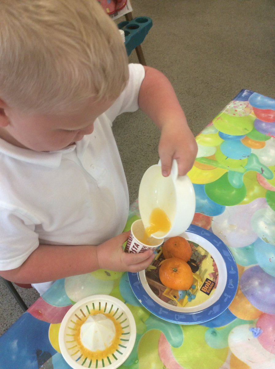 MrsBrothwell's tweet photo. What a fantastic first week back in Nursery! Tea for two, making our own fresh orange 🍊 and Flamenco 💃 dancing! Well done Nursery #gilberts #EYFS https://t.co/nV6OTRZxg7
