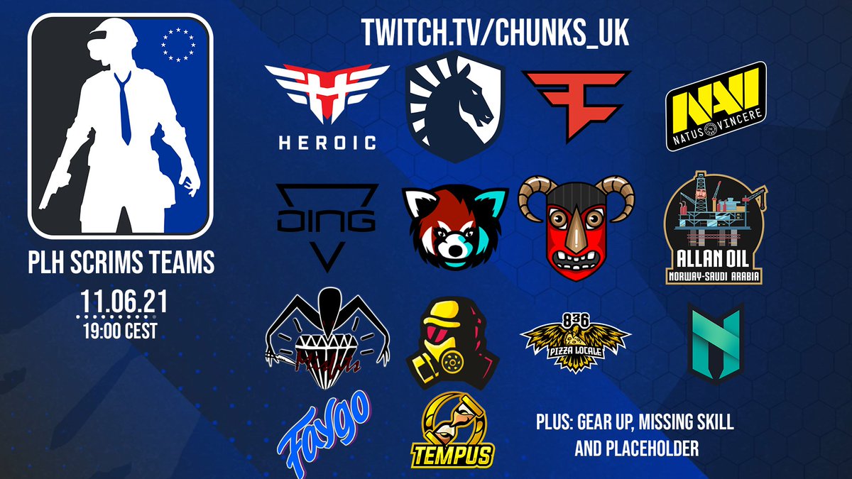 Tonight I have finally been given permission to cast <a href="/PLHpubg/">PLH PUBG</a> scrims with an insanely stacked lobby before the start of #PCS 4 Europe tomorrow!

Live in 10 minutes!
twitch.tv/chunks_uk