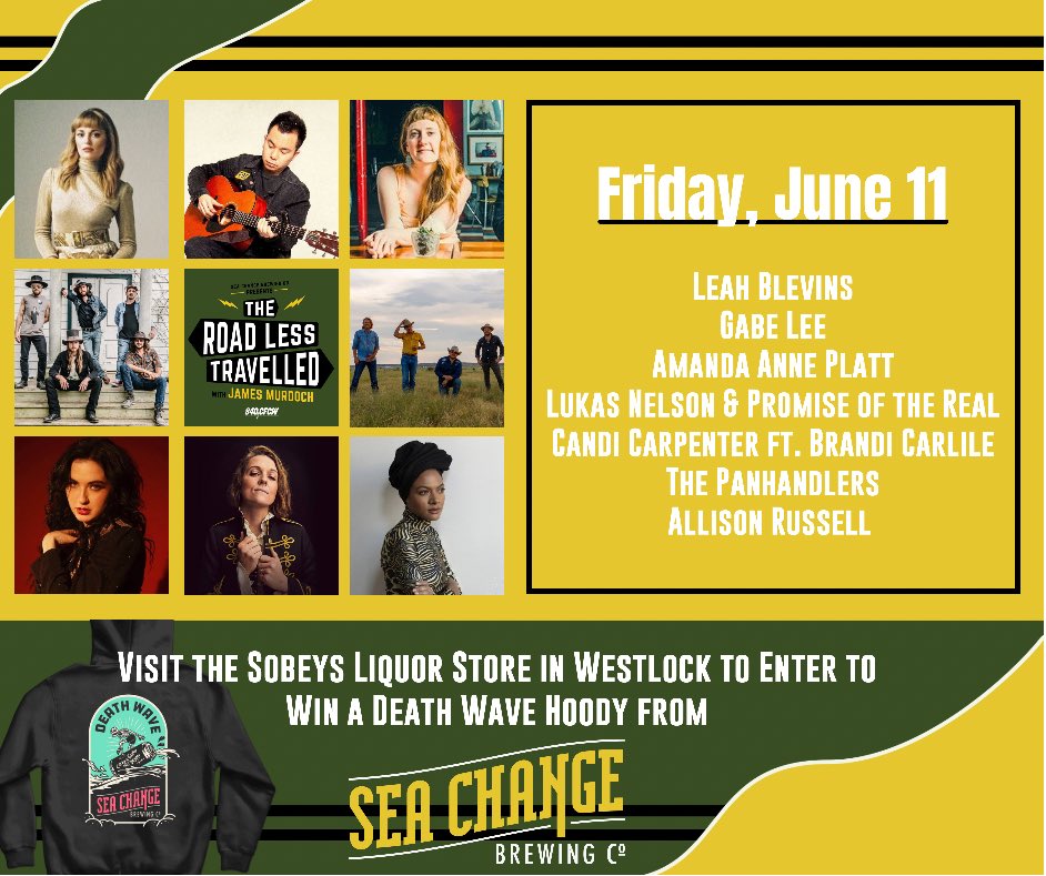 A ton of great music on the show today. Tunes from <a href="/LeahBMusic/">Leah Blevins Music</a>, <a href="/mistergabelee/">Gabe Lee</a>, <a href="/TheHoneycutters/">Amanda Anne Platt & The Honeycutters</a>, <a href="/lukasnelson/">Lukas Nelson</a>, <a href="/CandiCarpenter/">candi carpenter</a> ft. <a href="/brandicarlile/">Brandi Carlile</a>, <a href="/thepanhandlers/">The Panhandlers</a> and <a href="/outsidechild13/">Allison Russell</a>! Listen live on <a href="/840cfcw/">840 CFCW</a>! Presented by @seachangebrewingco! 
-