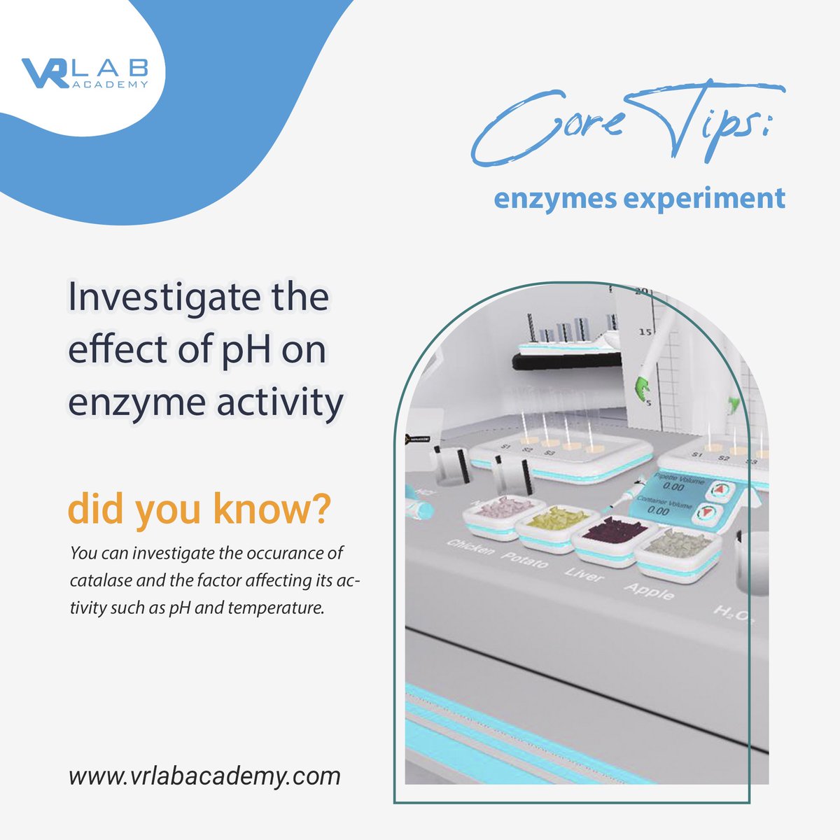 VRLabAcademy's tweet image. #coretips #enzymeexperiment #aplevel #edexcel #vrlabacademy #onlinelaboratory #onlinelab #vreducation #hybridelearning