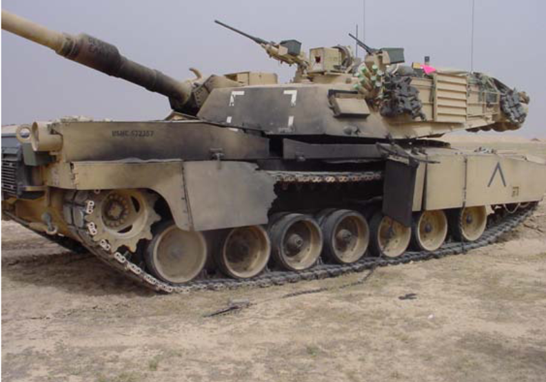 TheDeadDistrict's tweet photo. #USMC #M1A1 #Abrams #MBT after suffering heavy damage from a #Hellfire #ATGM near Safwan, #Iraq, March 2003.
1/4 https://t.co/UN8PxjAdZ9
