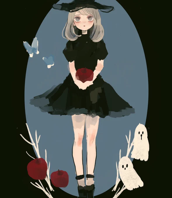 魔女っぽい子が描きたい下描き🧙‍♀️ 