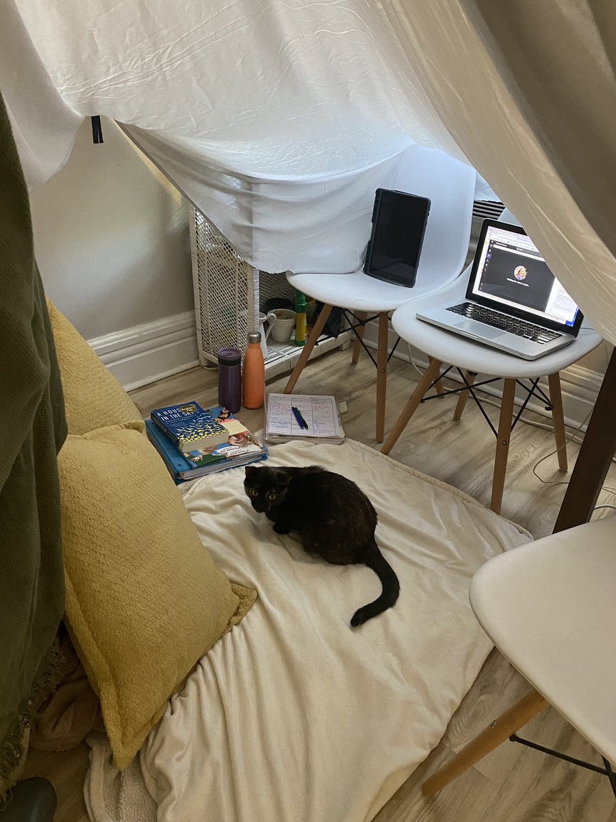 Mlleduval21's tweet photo. Spending today teaching from my fort for #fortfriday The 1/2s are so excited to show off their forts to the rest of our class! @HWDSB https://t.co/FLCbWckTOY