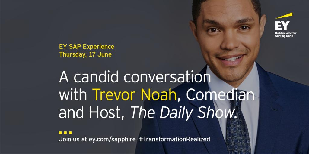 Join us live 17 June on the EY SAP Experience platform for A Candid Conversation with Trevor Noah and EY’s <a href="/HanneJescaBax/">Hanne Jesca Bax</a>. Register now for your front row seat! #TransformationRealized #SAPPHIRENOW spr.ly/6014yMrTI