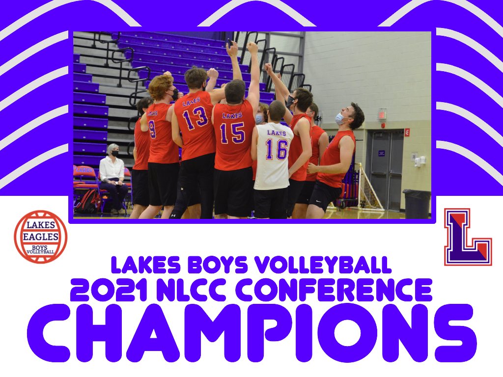 Lakes_Vball's tweet photo. Along with 4 All Conference athletes, Varsity boys posted a 6-2 record in conference good enough to earn the Conference title in a hotly contested NLCC! #TraditionStartsToday https://t.co/djstmOsmtO