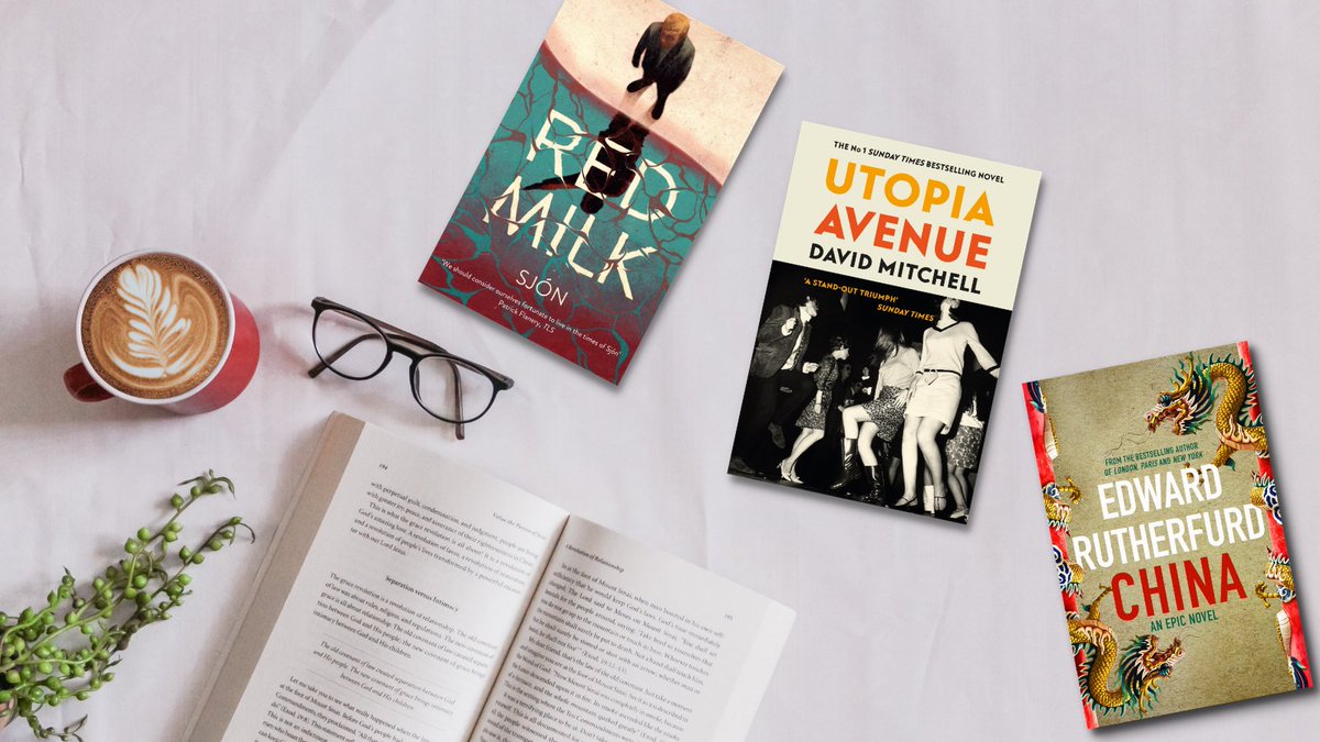 HodderBooks's tweet photo. There's not long to go until Father's Day & we've picked out three books which are perfect for a dad who loves a good fiction read!
Pick up #UtopiaAvenue by @david_mitchell, #China by @ERutherfurd or #RedMilk by @Sjonorama for your dad this Father's Day https://t.co/bQLcCUBxtx https://t.co/dXc2k7GOwb