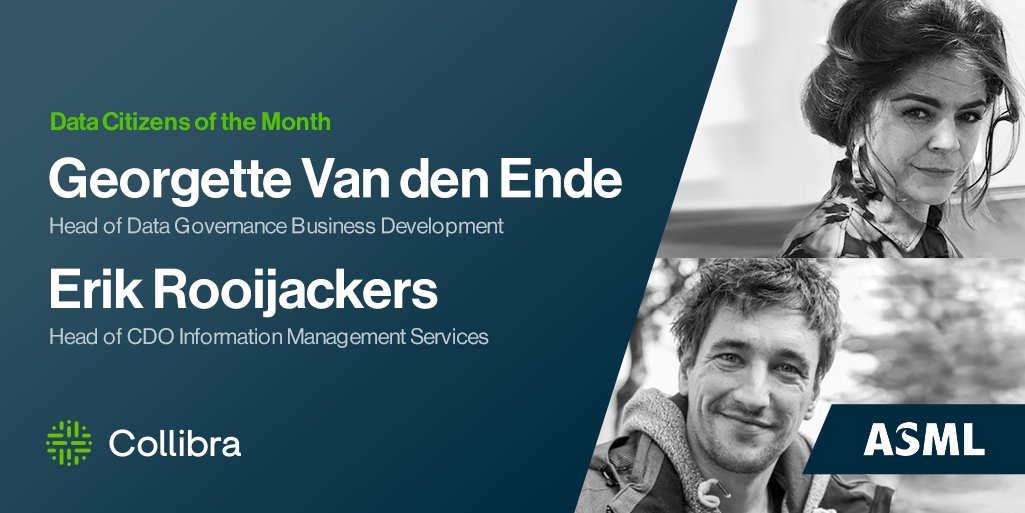 Today we're celebrating two Data Citizens of the Month, Georgette Van den Ende and Erik Rooijackers from ASML! 🏅

Visit the community to network with more #datacitizens: bit.ly/2Z7SmcU

#dataintelligence #futureofdata #Collibra