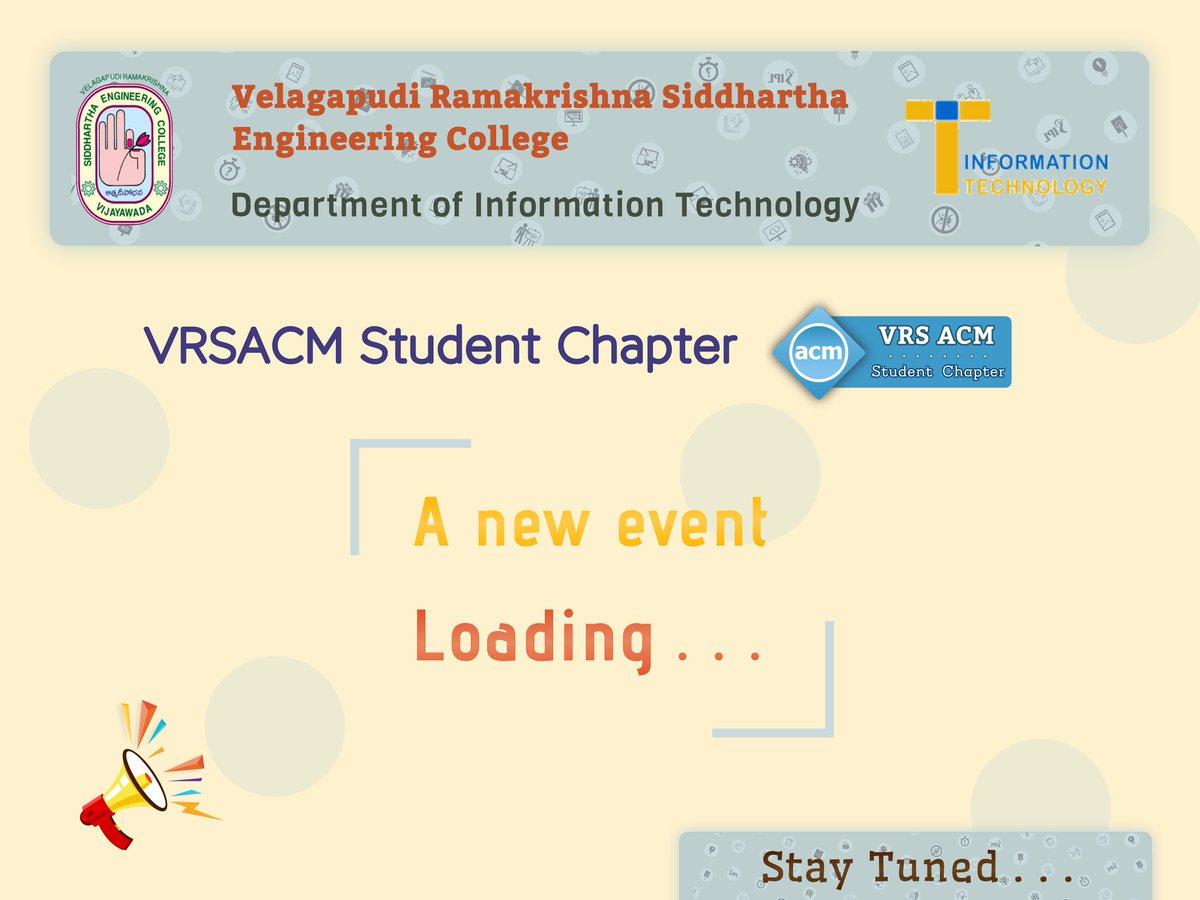 acm_vrsec's tweet image. Loading . . .

@acm_vrsec @Indiaacm

#vrsec #newevent #event #acm_vrsec #loading #indiaacm #acmevents