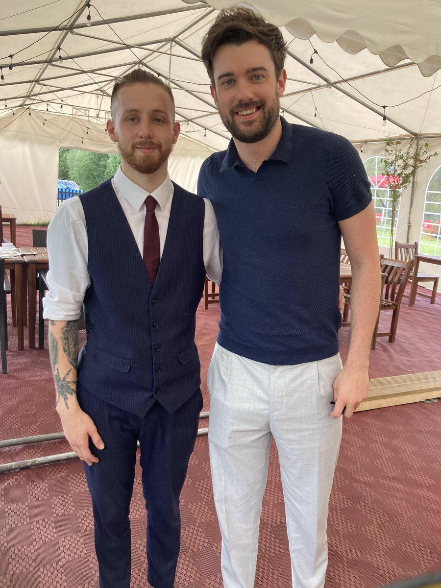 Thanks to <a href="/jackwhitehall/">Jack Whitehall</a> and his lunch party for their kindness to the whole <a href="/unrulypig/">The Unruly Pig</a> team today. Just lovely guests . Here he is with our resident cocktails maestro Olly Morgan