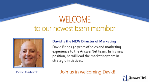AnswerNet's tweet photo. Join us in welcoming David to our team. #marketing #AnswerNet https://t.co/EuI3I8xsHH