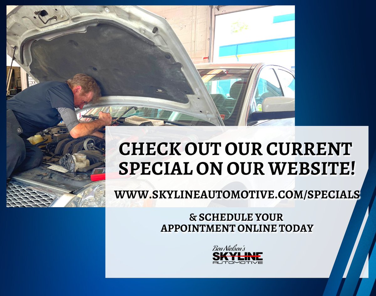 Check out our current special on our website at skylineautomotive.net/specials #skylineautomotive #fallschurchva #autorepair #autorepairva #bestautorepairva #bennielsen