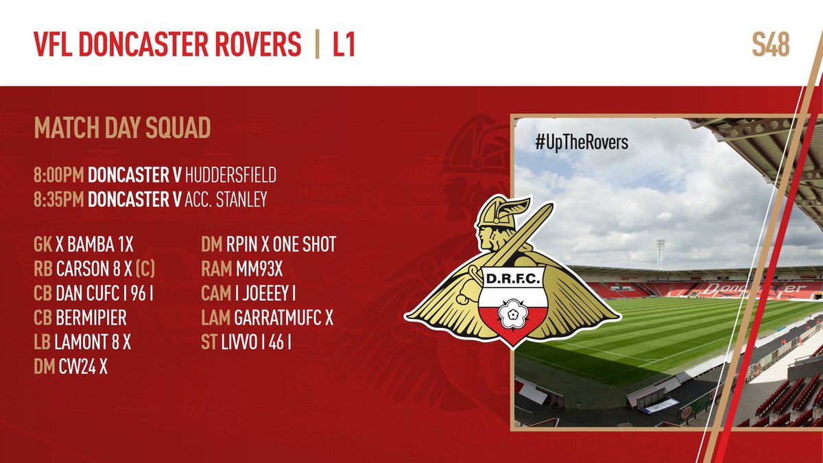 Tonight’s opening games of the season and how we line-up!🔴⚪️ <a href="/TheVFL_/">VFL</a> #UpTheRovers