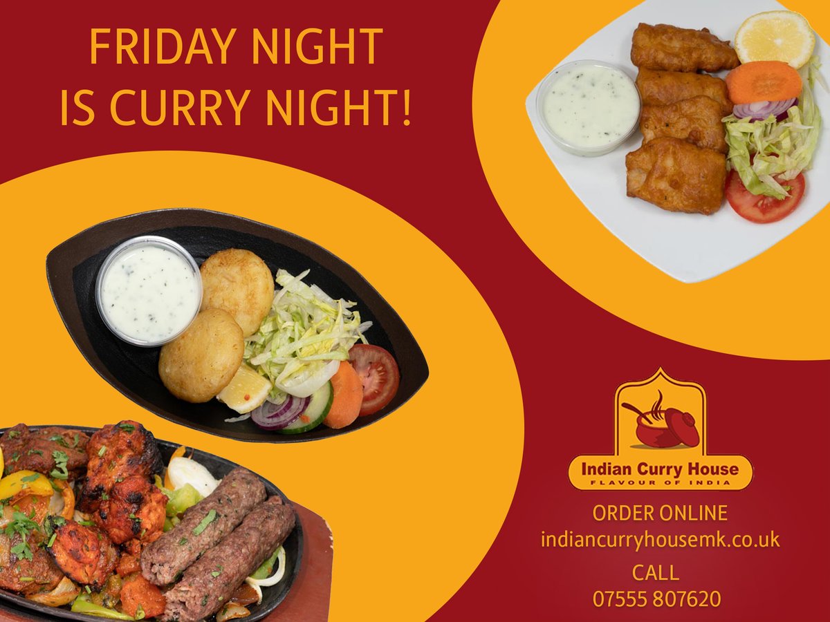 Happy Friday everyone!!  It is definitely time to give your kitchen the weekend off!  Order for tonight, or pre-order for the weekend at indiancurryhousemk.co.uk