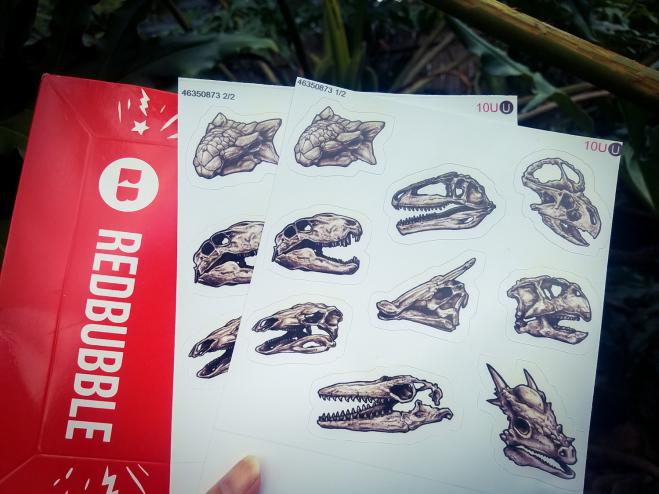 CassChalk's tweet image. Oooo. My Redbubble order of the Dinosaur stickers came in! They look awesome! Happy fossil Friday!
#paleoart #fossillovers #dinosaur #paleontology #sciart