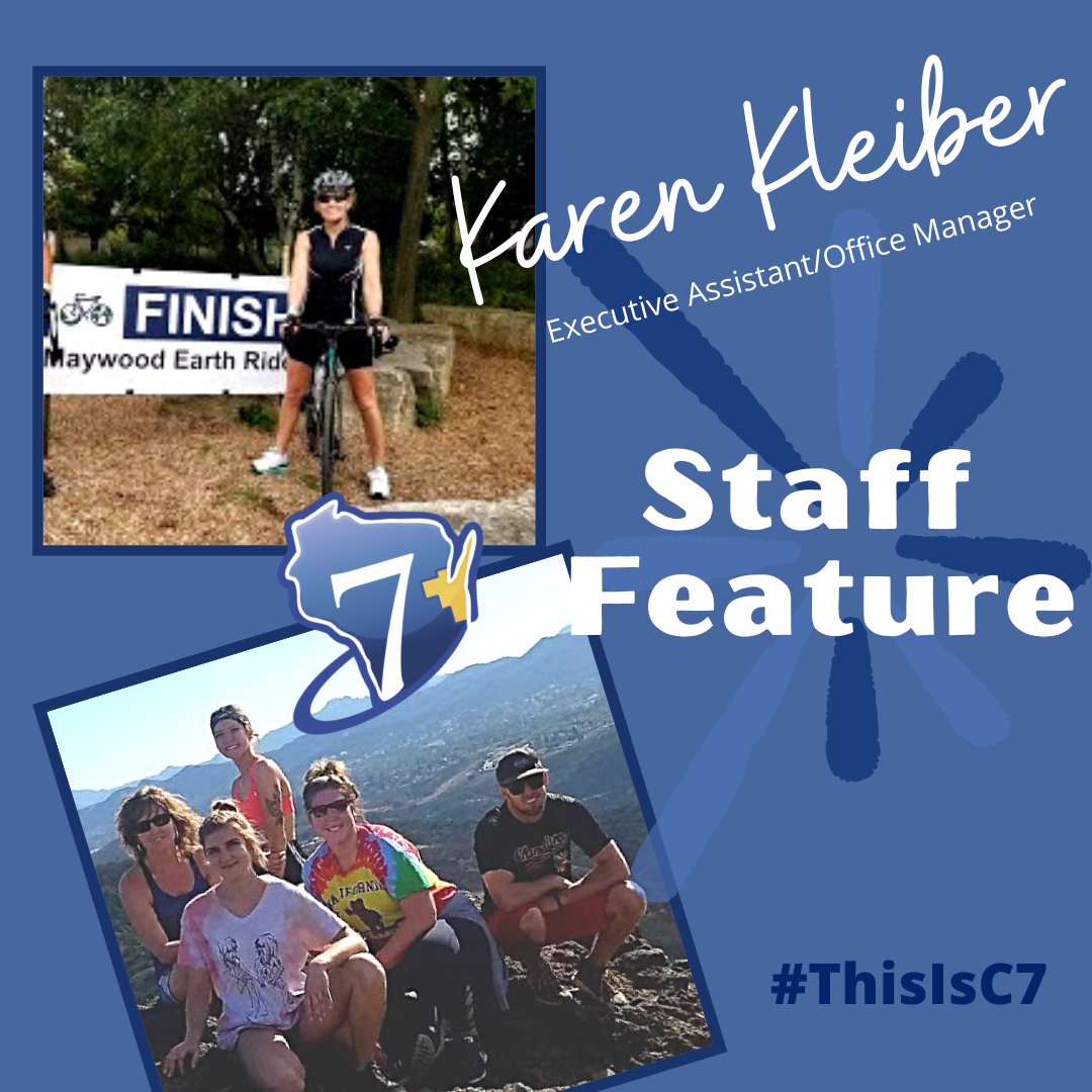 CESA7's tweet photo. #StaffFeatureFriday #ThisIsC7 This week's spotlight is on Karen Kleiber! 🚲🥾📖🌞🐔 Check out Karen's feature on our Facebook page. https://t.co/FkoCVWmGvO https://t.co/tTHyO9zUOc
