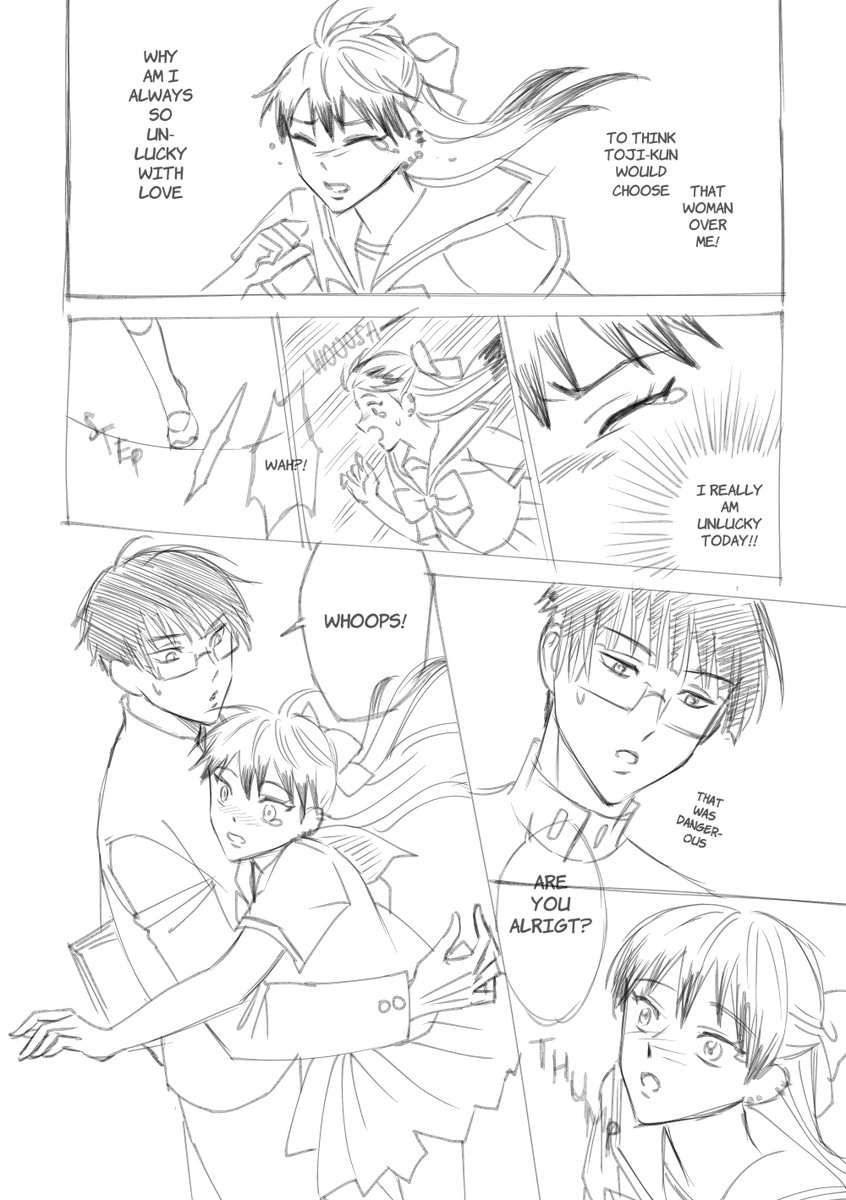 五悠 mangaka & editor AU

⚠️Hints of マキ x なおやん for 五's storyboard but only because he's goofing around (don't take it too seriously www) 