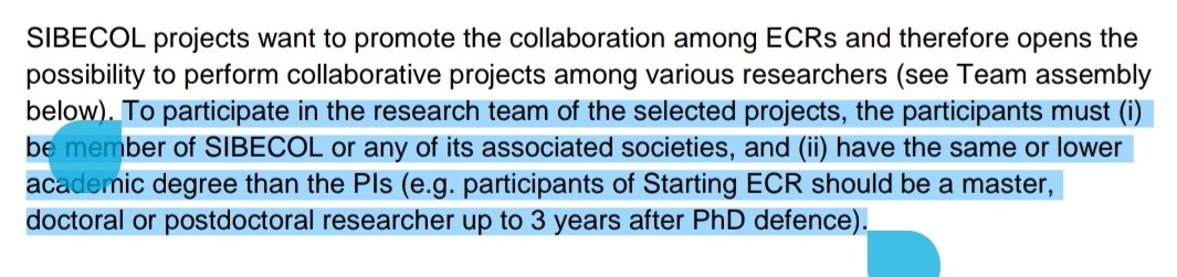 invasorian's tweet photo. @CatieGR @sibecol @AIL_limnologia @_AEET_ Hi again Catie, you are right! We did not define all the requirements. The sibecol project  calls defined the participants requirements as: https://t.co/vjdhtBC2xS