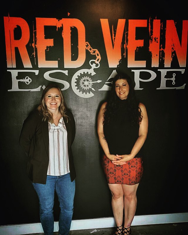 redveinescape's tweet photo. We welcomed Jessica from Hanover County Economic Development this afternoon! She just stopped in to select the next #HereInHanover prize winner! Are you that winner? 🏆 Keep an eye out for the big reveal on Facebook this afternoon to see if you won 4 won passes to play a game! 🥳 https://t.co/wV7DC57ghq
