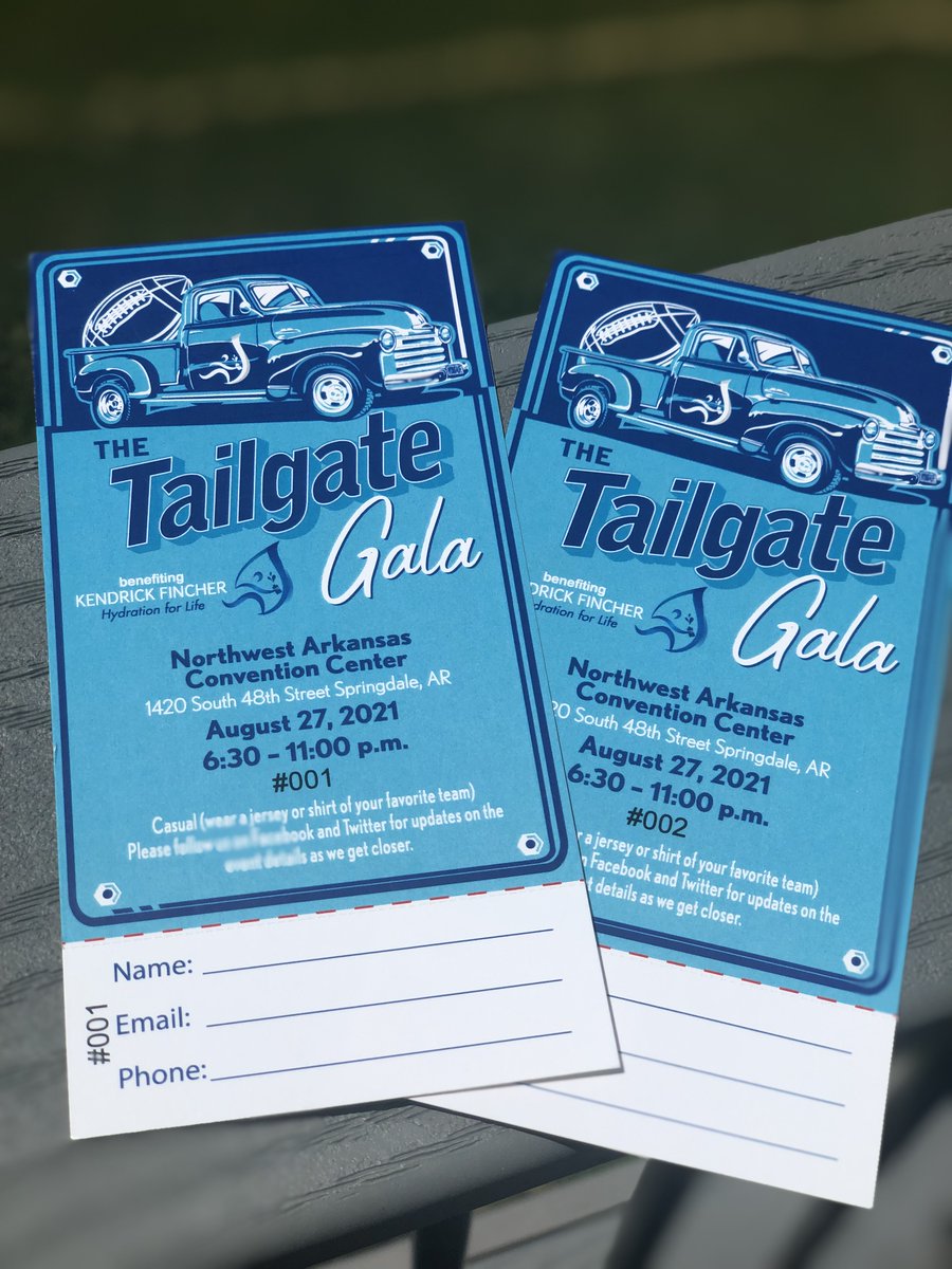 Who wants to win the first two tickets hot off the press to The Tailgate Gala?? All you have to do is like our post and share here on Twitter and any of our other platforms and you will entered into the drawing next week! Casual, food, drinks! Info here.. kendrickfincher.org/product/tailga…