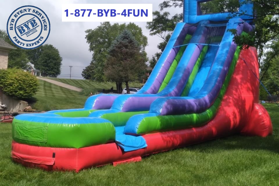 BybEvent's tweet image. Waterslides??? We have them!!! Call today to reserve 1-877-292-4386 #Summerfun #Waterslides #BYBEventServices