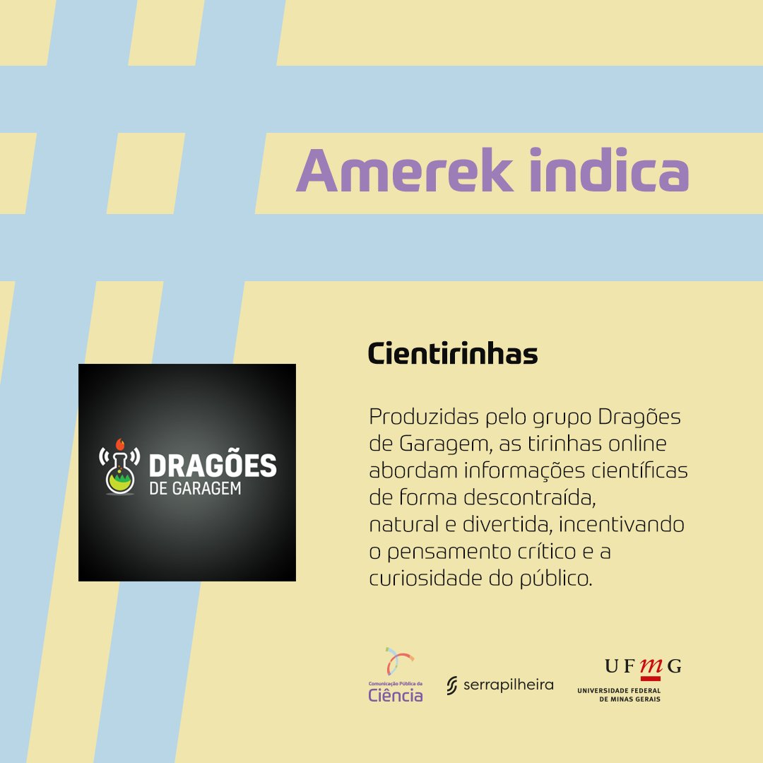 amerek_ufmg's tweet photo. Hoje é dia de #AmerekIndica! 

Confira iniciativas que usam histórias em quadrinhos para divulgar ciência 👇

Tem mais indicações? Manda pra gente 📲 https://t.co/7n8MGpoYwH