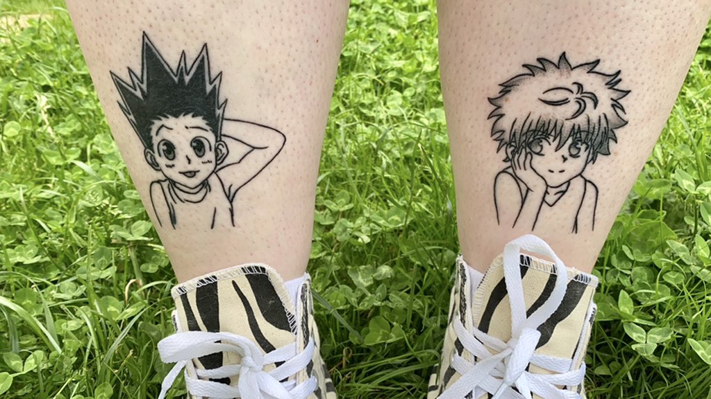 G O N ] x [ K I L L U A ] Killua is healed . Fukin love me some anime tats  let's do more dm for inquiries. #hunterxhunter #hunterhunter…