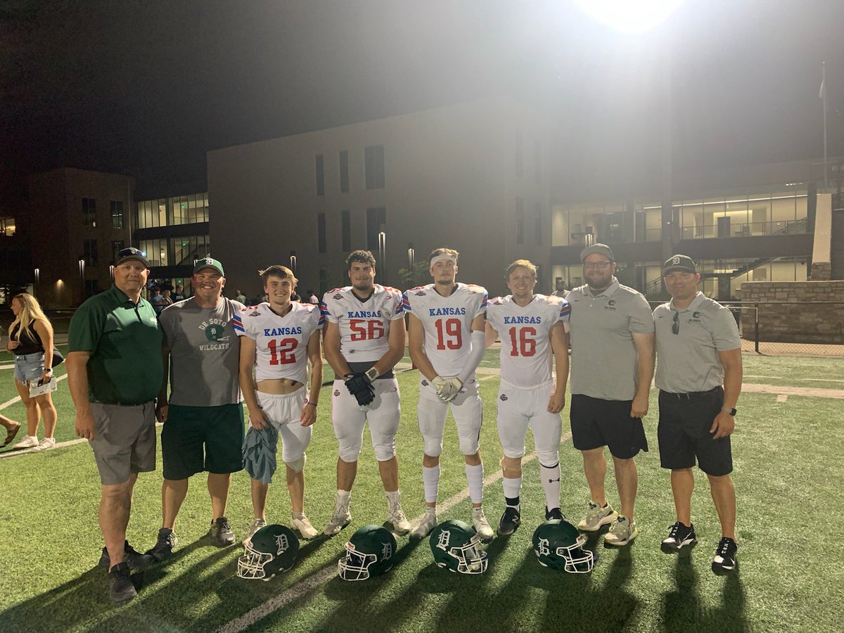 Congratulations to <a href="/zachwillis_2/">Zach Willis</a> <a href="/dubbert_easton/">Easton Dubbert</a> @HaydenHendo10 and <a href="/GavinTank2021/">Gavin Williams</a> on their performance in the 2021 <a href="/gkcfca/">@GKCFCA</a> Metro All-Star game! You made us proud and we loved getting to see you all play in De Soto green one more time!