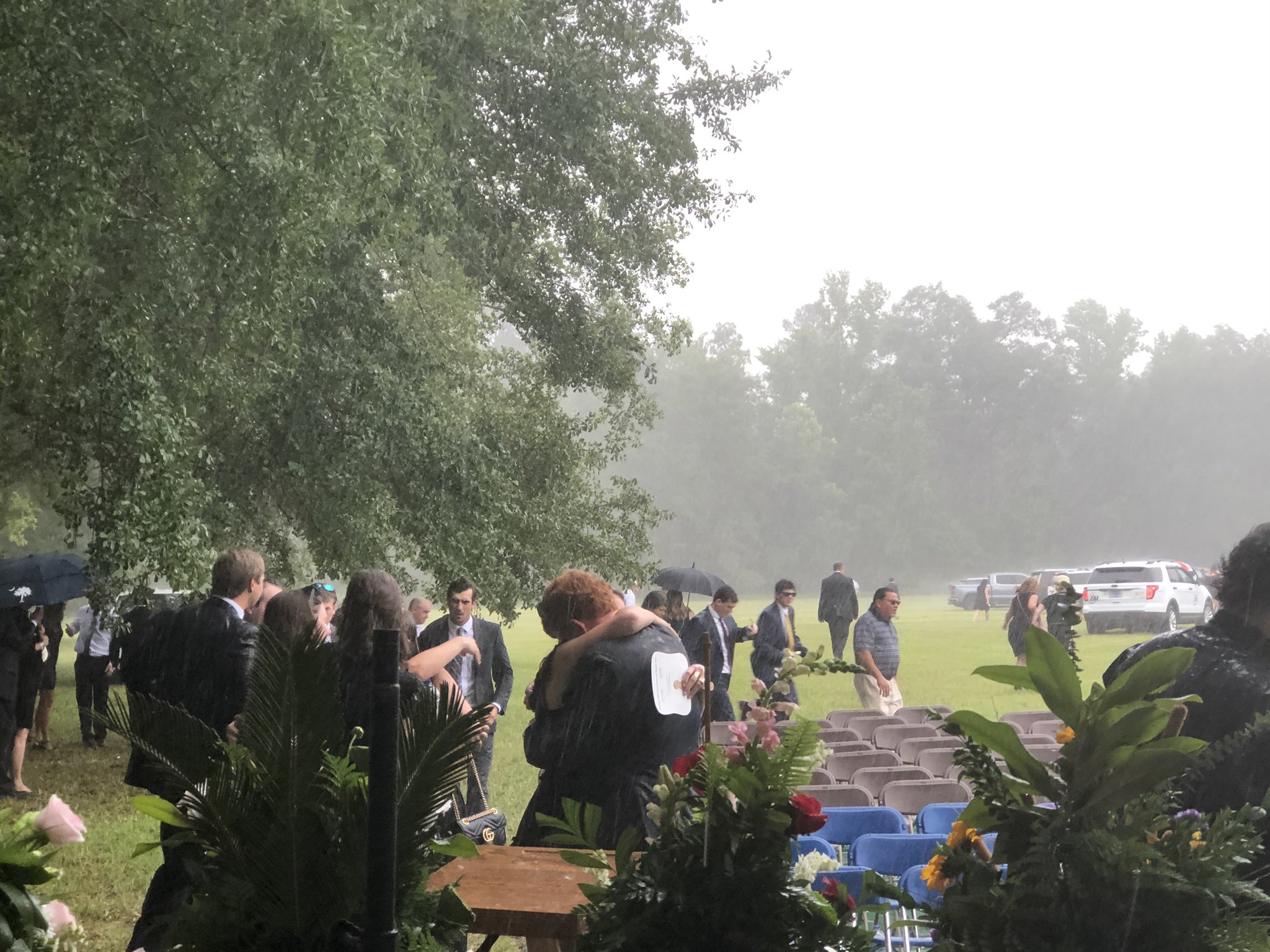 Kacen J. Bayless on Twitter "An attendee embraces Buster Murdaugh