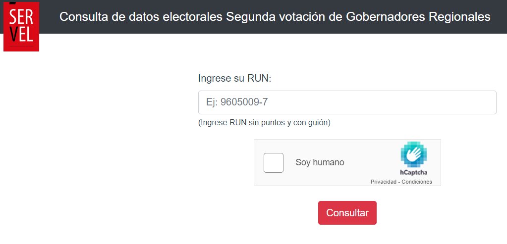 ServelChile's tweet photo. RECUERDA| Revisa tus datos electorales para la segunda votación de Gobernadores Regionales ingresando a https://t.co/aBQ9xG18Ww
#Elecciones2021CL https://t.co/odtfqzglBq