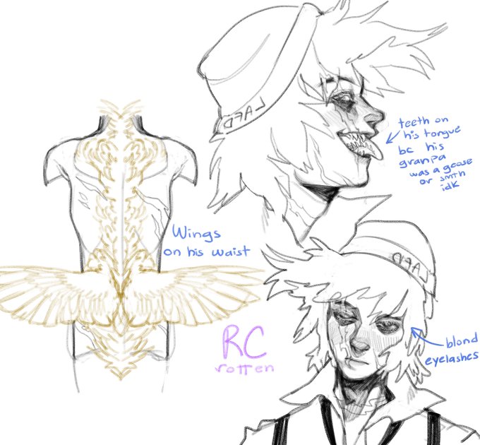c!Quackity doodles bc I just realized my dsmp designs are boring af 🥲 felt like giving them more love

I'll probably add more stuff as I get ideas and also work on other dsmp character designs as well ^^ #quackityfanart 