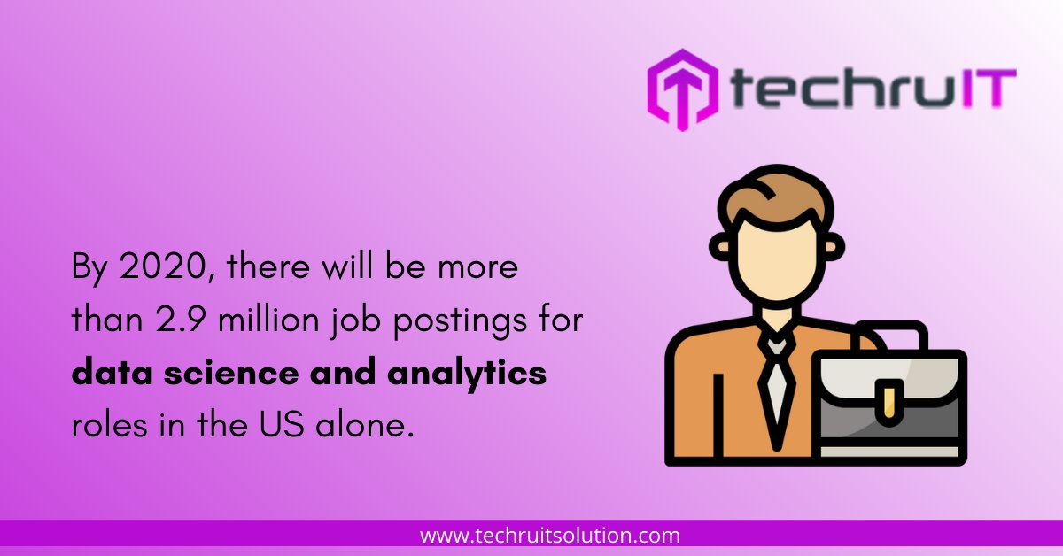 techruits's tweet image. By 2020, there will be more than 2.9 million job postings for data science and analytics roles in the US alone. 
Check out our website: techruitsolution.com
#bigdata #data #cybersecurity #analytics #ITJobs #datascience #Techruitsolution