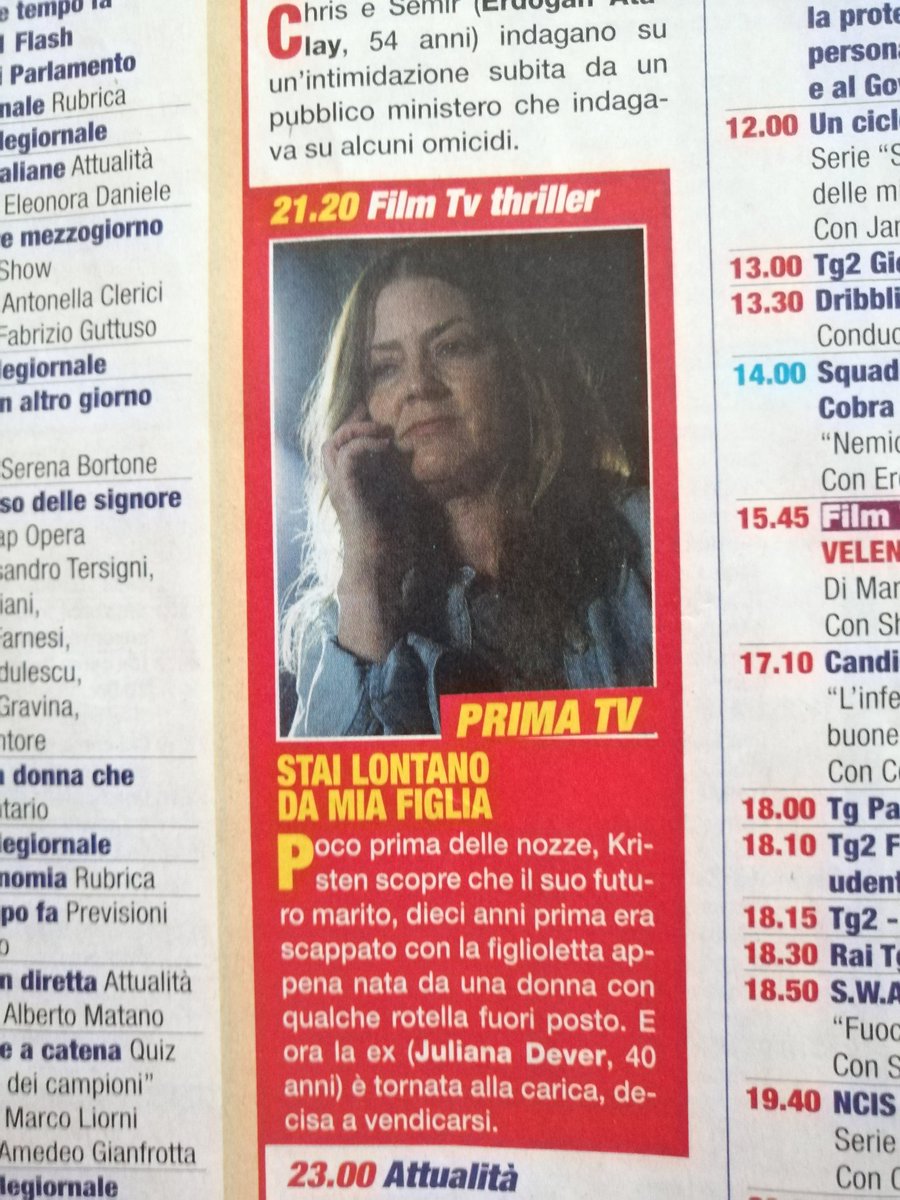 Tonight in Italy #AnotherMother #StalkedByMyHusbandsEx #Rai2🇮🇹 <a href="/CleverDever/">Juliana Dever</a>