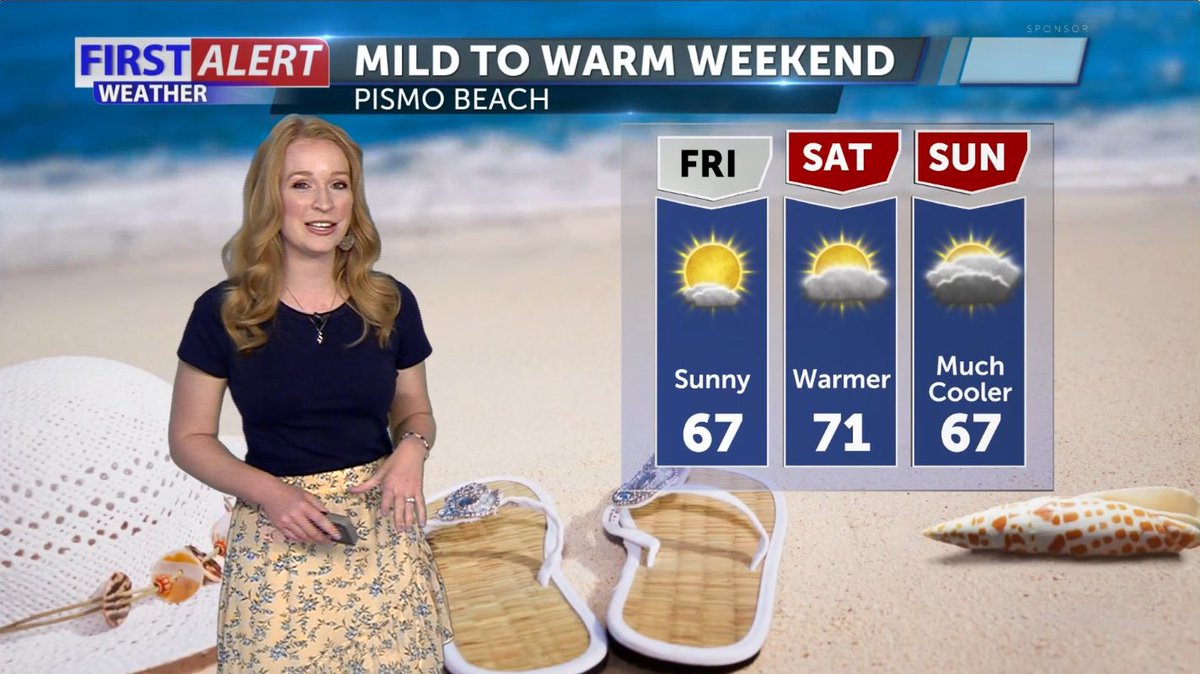 AnikkaTV's tweet photo. Pull out your sunglasses and grab your beach bag! πΆ Temps are warming into the weekend and it will *finally* feel like summer! π #pismobeach #santabarbara #santaynez #santamariacalifornia https://t.co/loQ1ivYam3